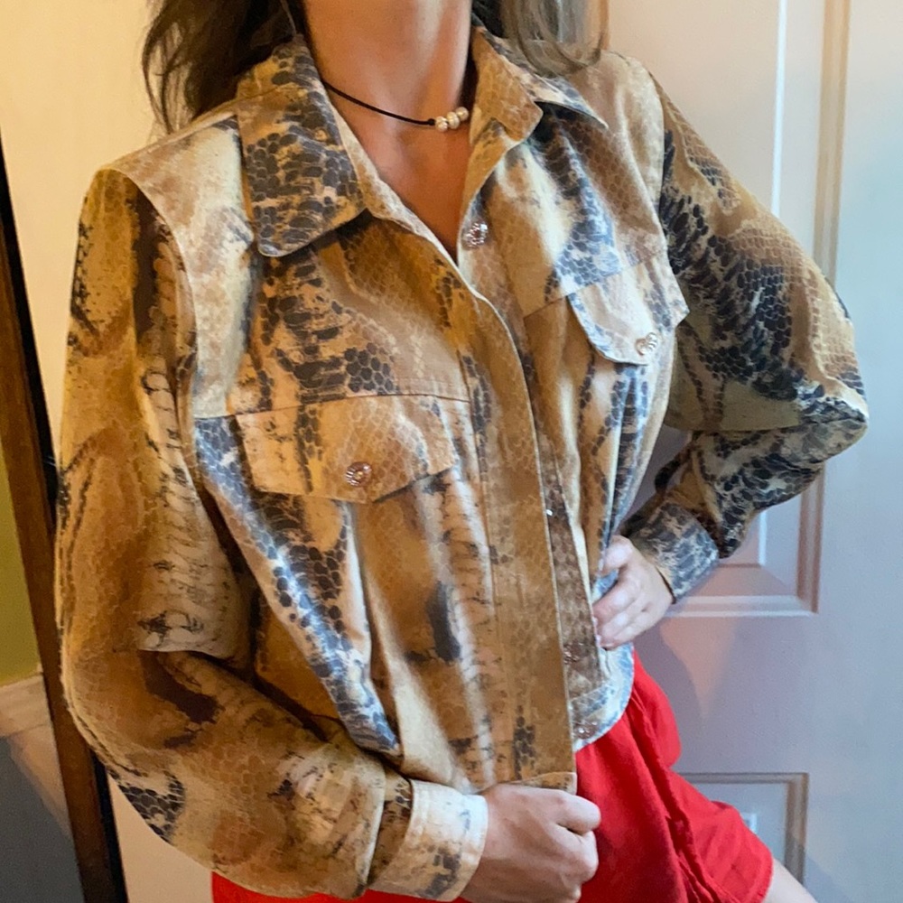 Women’s Faux Snakeskin Dress Jacket